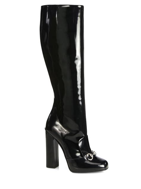 gucci over the knee boots size 10|Gucci horsebit knee high boots.